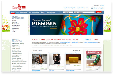 iCraft Marketplace was launched in 2007.